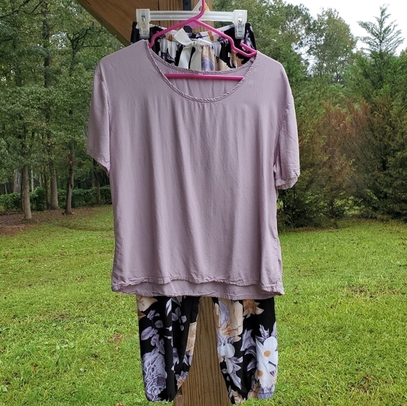 Lavender & Floral Pajama Set - Medium - Picture 4 of 7